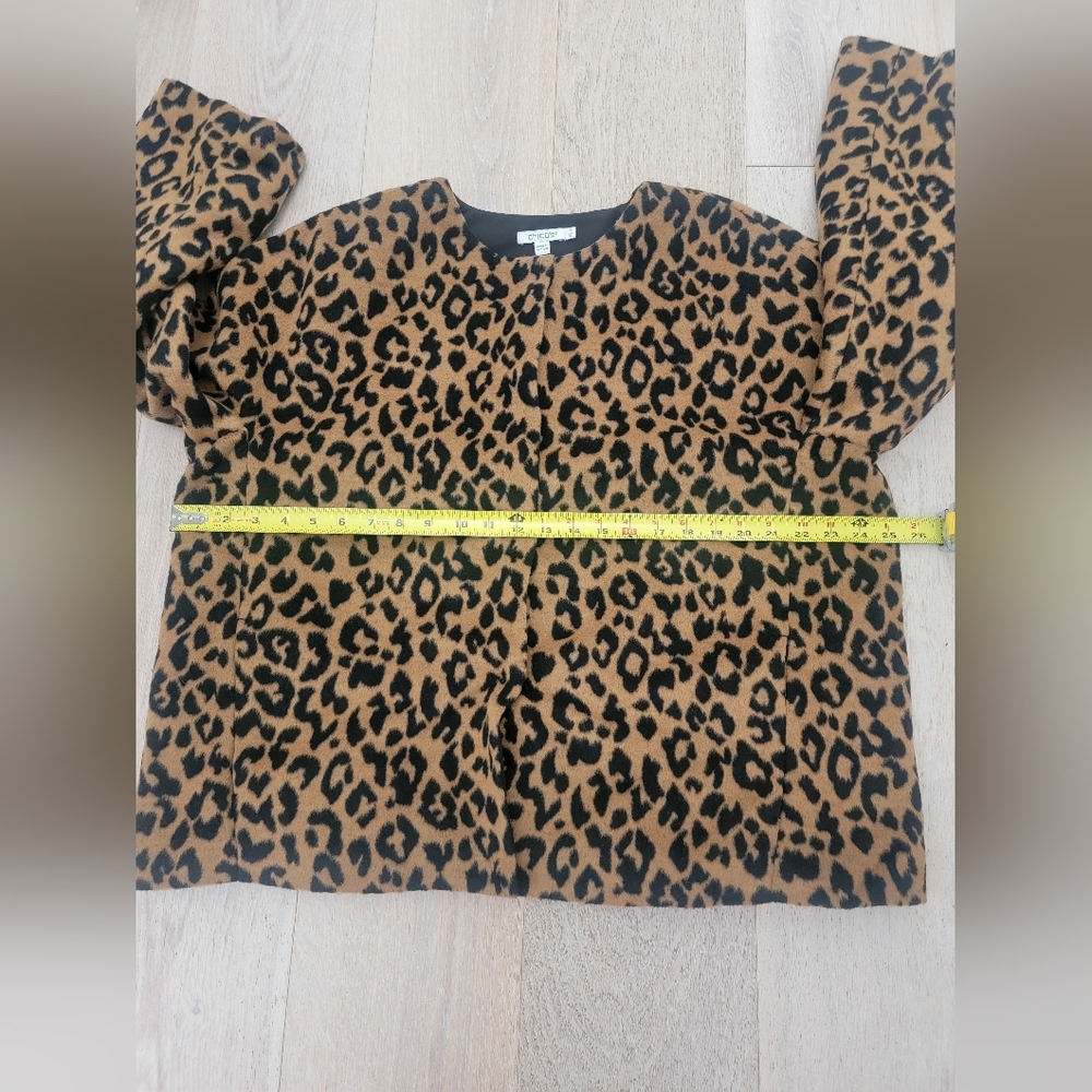 Chico's Tan and Black Leopard Cardigan - Picture 3 of 13